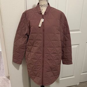 Reitmans Women's Quilted Puffer Jacket - Dusty Rose